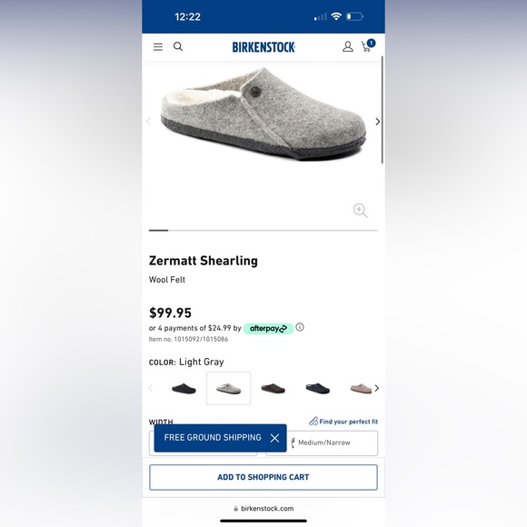 Birkenstock Zermatt Shearling Wool Felt Slippers - Picture 6 of 8